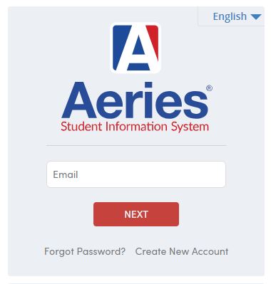 Aeries Portal screenshot
